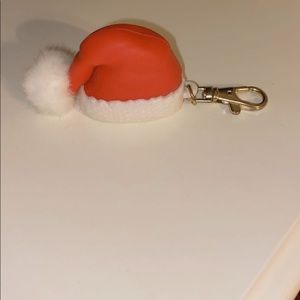 Santa hat hand sanitizer holder